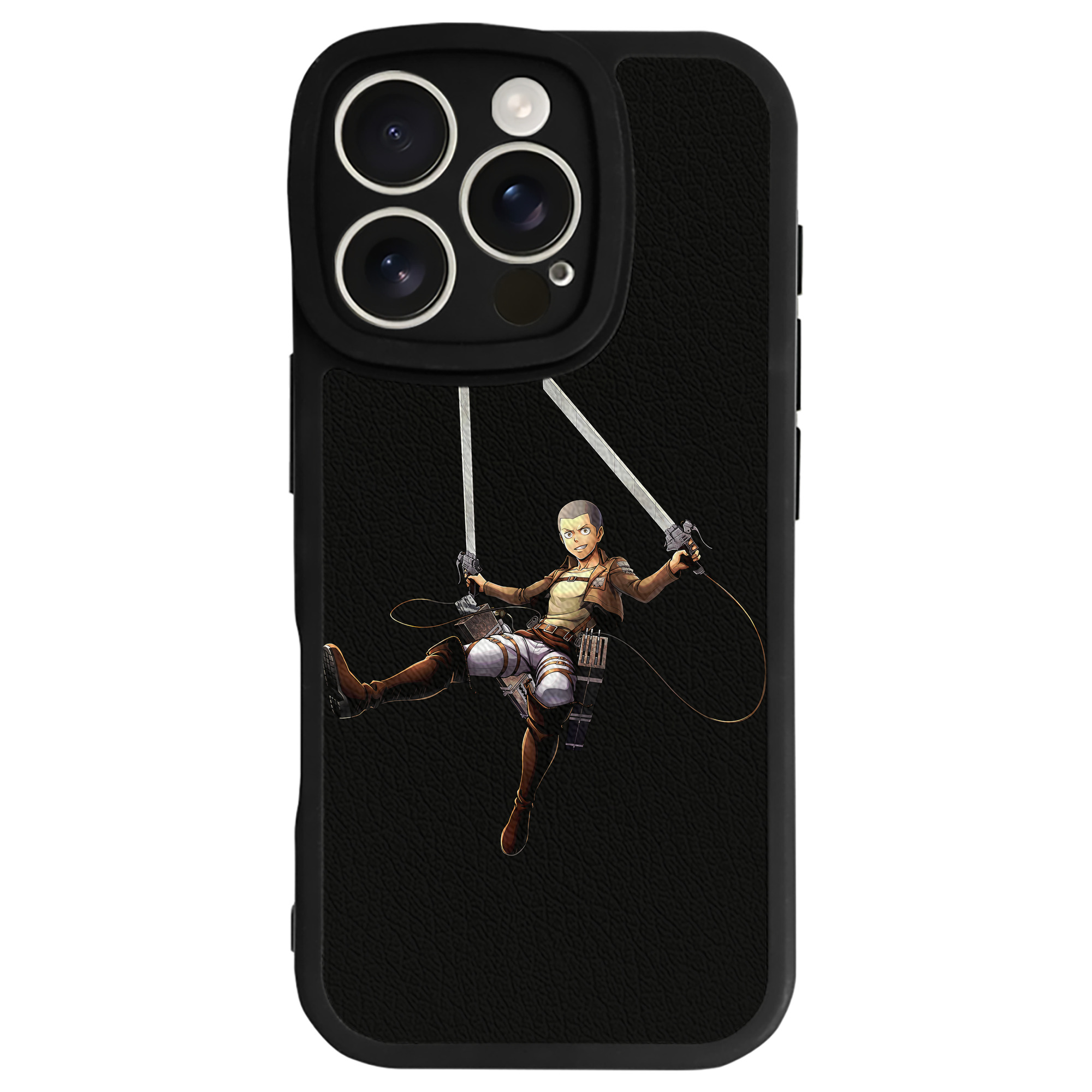 （画像用） 進撃の巨人 コニー·スプリンガー Attack on Titan Connie Springer 【iPhone 16シリーズ対応】シリコンスマホケース（レザー調） 材質：シリコン